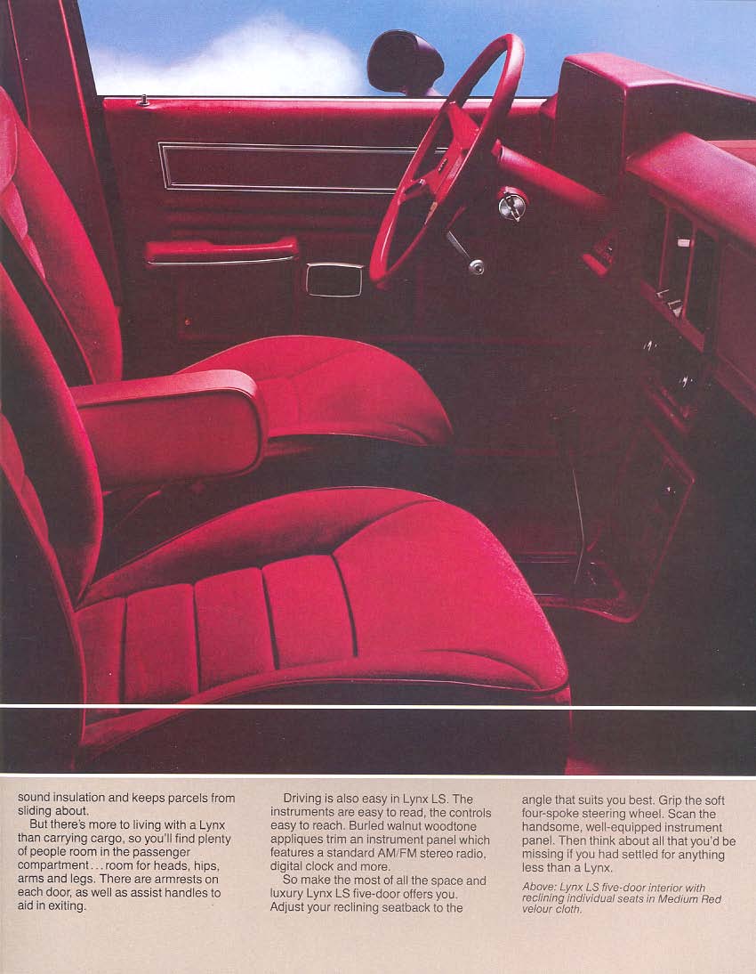 1983 Mercury Lynx Brochure Page 2